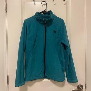 Teal North Face jacket